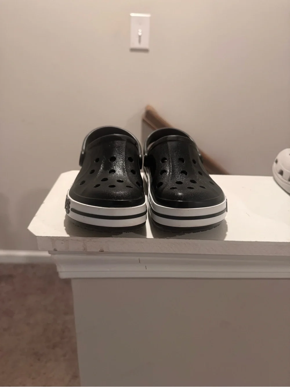 CROCS Kids Classic Clog in Black with White Trim